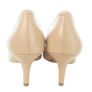 COACH YUMI 60 LTR PUMP パンプス ミドルヒール アーモンドトゥ レザー 革 ワンポイント Cロゴ