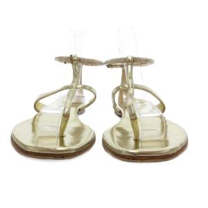 Christian Dior サンダル ストラップ 34 ゴールドカラー /JS GY19