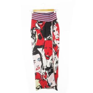 タイトスカート ニット ロング スリット ペンシル ハイウエスト 小さいサイズ XS 赤 レッド /CK15