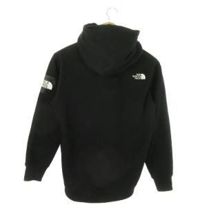 THE NORTH FACE SQUARE LOGO HOODIE プルパーカー スウェット 長袖 ロゴ 裏起毛 アウトドア S 黒