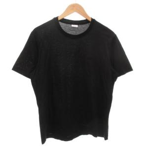 Tシャツ カットソー 半袖 クルーネック ロゴ刺繍 S 黒 ブラック /GV GY19