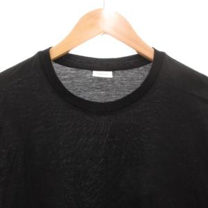 BRIONI Tシャツ カットソー 半袖 クルーネック ロゴ刺繍 S 黒 ブラック /GV GY19
