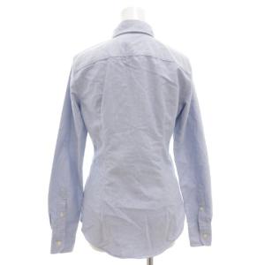 RALPH LAUREN CUSTOM FIT ボタンダウンシャツ BD ブラウス 長袖 カジュアル ポニー刺繍 XS 青 ブルー