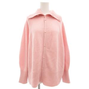 ミドルネック 3WAY カーディガン ニット 長袖 厚手 カシミア 38 ピンク 03-2301731