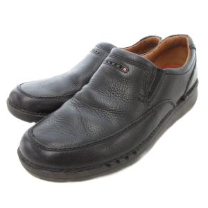 アンストラクチャード アンネイチャーイージー スリッポン シューズ レザー 26.5cm 黒 ブラック