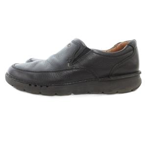 Clarks アンストラクチャード アンネイチャーイージー スリッポン シューズ レザー 26.5cm 黒 ブラック