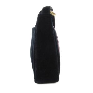 FEILER ショルダーバッグ シュニール織 花柄 ロゴ 黒 ブラック /AE GY19