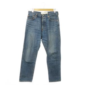 デニムパンツ ジーンズ テーパード コットン ウォッシュ加工 38 M 紺 ネイビー /AO24 GY19