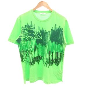 コレクション Collection Tシャツ 半袖 クルーネック メデューサ ロゴ M 黄緑 ライトグリーン