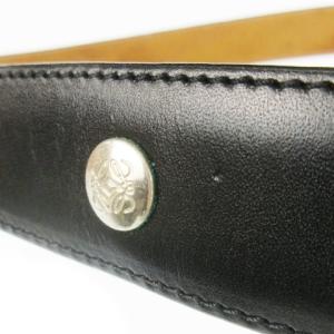 LOEWE ベルト レザー 革 スナップボタン ロゴ 85 黒 ブラック /AO15 GY19