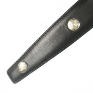 LOEWE ベルト レザー 革 スナップボタン ロゴ 85 黒 ブラック /AO15 GY19