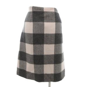 MAX MARA WEEKEND LINE タイトスカート チェック柄 アンゴラ混 ひざ丈 グレー /AE GY19