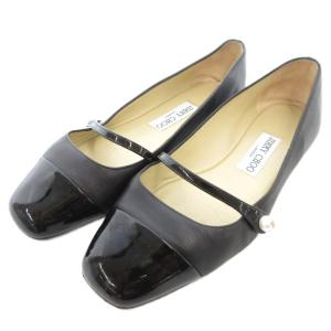 パンプス フラットシューズ エナメル レザー 36 23cm 黒 ブラック /BS GY19
