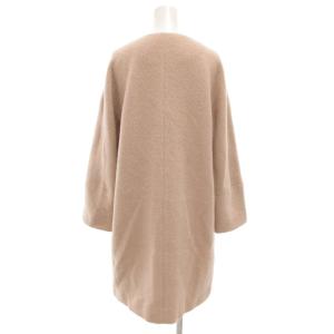 BALLSEY ウール アルパカ ノーカラーコート ロング 総裏地 34 ピンク /GV GY19