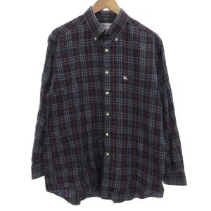 ヴィンテージ ボタンダウンシャツ BD ノバチェック L ネイビー