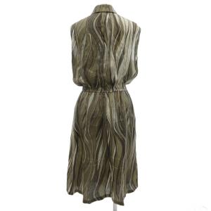 Max Mara Studio MaxMaraStudio ワンピース ノースリーブ オープンカラー シルク ひざ丈 総柄 42 マルチカラー /BS GY19