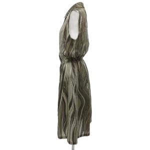 Max Mara Studio MaxMaraStudio ワンピース ノースリーブ オープンカラー シルク ひざ丈 総柄 42 マルチカラー /BS GY19