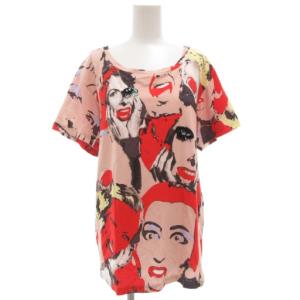Tシャツ カットソー 半袖 総柄 アイディテール ポップアート装飾 XS マルチカラー /GV GY19
