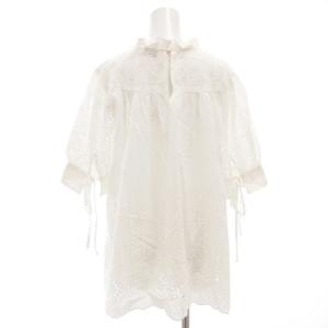 Polo by Ralph Lauren アイレットエンブロイダード コットン ブラウス カットソー 半袖 レース刺繍 14 白 ホワイト /GV