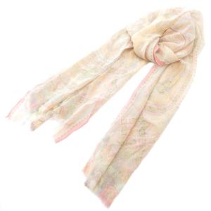 ストール スカーフ ショール 絹 シルク ペイズリー柄 黄 イエロー マルチカラー /UO GY19