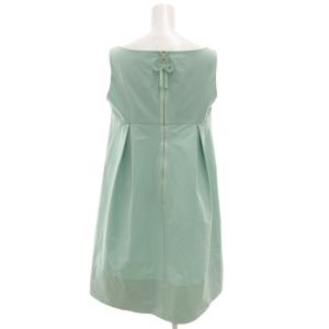 FOXEY NEW YORK カリブドレス ノースリーブワンピース ひざ丈 42 緑 ミントグリーン 27359-NAOFA202L