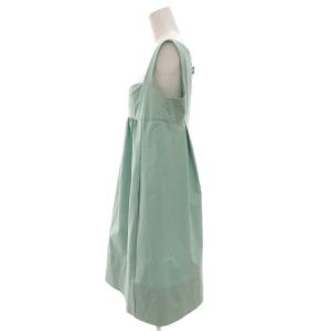 FOXEY NEW YORK カリブドレス ノースリーブワンピース ひざ丈 42 緑 ミントグリーン 27359-NAOFA202L