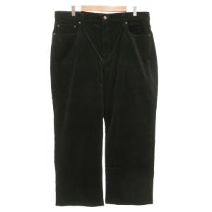 タグ付き コーデュロイパンツ ワイド 太畝 ジップフライ ストレッチ 34 カーキ /GV GY19