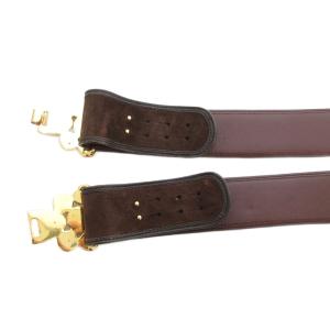 VALENTINO GARAVANI ベルト レザー ゴールドバックル 茶 ブラウン /UO GY19