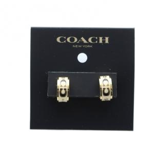 イヤリング アクセサリー フープ ねじ式 ロゴ ゴールド色 GY19 /MQ