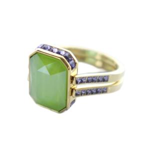 Orbita リング アクセサリー 指輪 リバーシブル ストーン 58 16号 ゴールド色 GY19 /MQ