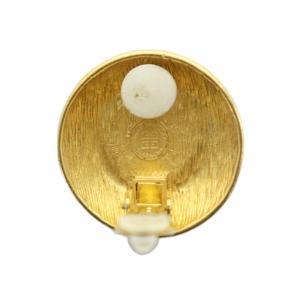 GIVENCHY イヤリング アクセサリー クリップ式 パール 真珠 ロゴ ゴールド色 GY19 /MQ