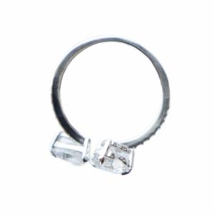 SWAROVSKI Mesmera オープンリング アクセサリー 指輪 ラインストーン リボン 58 16号 シルバー色 GY19