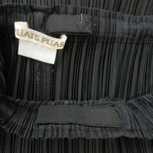 PLEATS PLEASE ISSEY MIYAKE プリーツスカート ロング マキシ ハリ感 ウエストゴム 黒 ブラック /AO24 GY44