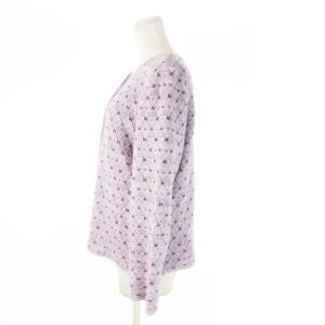 Leilian アンサンブル カーディガン ニット チェック編み ひし形 11 紫 パープル /CK19 GY44