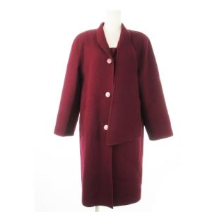 ロングコート ウール メルトン 赤 レッド ボルドー /CK22 GY44