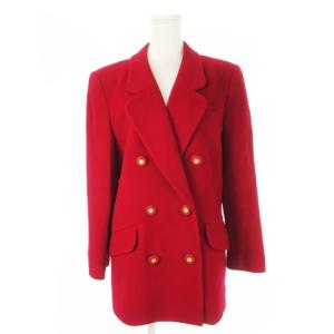 テーラードジャケット コート ダブル カシミヤ ウール 11 赤 レッド /CK27 GY44