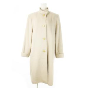 アンゴラコート スタンドカラー ロング丈 9 グレージュ ベージュ /CK25 GY44