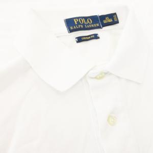 POLO RALPH LAUREN ポロシャツ 半袖 ロゴ刺繍 鹿の子 コットン XS 白 ホワイト /AH19 GY44