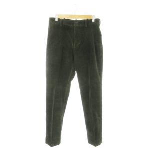 コーデュロイパンツ テーパード ストレッチ センタープレス 28 緑 カーキ /AO23 GY44
