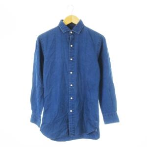 シャンブレーシャツ 長袖 コットン インディゴ 14.5 S 青 ブルー /CK11 GY44