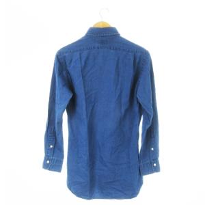 POLO RALPH LAUREN シャンブレーシャツ 長袖 コットン インディゴ 14.5 S 青 ブルー /CK11 GY44