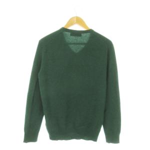 POLO RALPH LAUREN ニット セーター Vネック 長袖 ワンポイント ポニーロゴ刺繍 S 緑 グリーン /AO7 GY44