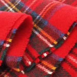 POLO RALPH LAUREN マフラー フリンジ ウール 起毛 チェック ロゴ刺繍 ワンポイント タキシードベア クリスマス 赤 レッド