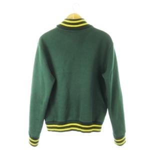 Paul Smith JEANS ジャンパー ブルゾン ジップアップ リブ切替 ロゴ刺繍 裏起毛 L 緑 グリーン /CK4 GY44