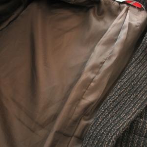 INTERMEZZO テーラードジャケット ニット 総裏地 ケーブル編み 大きいサイズ 2L グレー /AO4 GY44