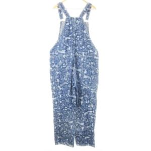 CHUMS ビーバーオールオーバーザオーバーオール カバーオール デニム ロングパンツ ロゴ プリント 総柄 大きいサイズ