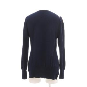 CELINE オールドセリーヌ ヴィンテージ 美品 ニット セーター ウール アーガイル チェック XS 紺 ネイビー