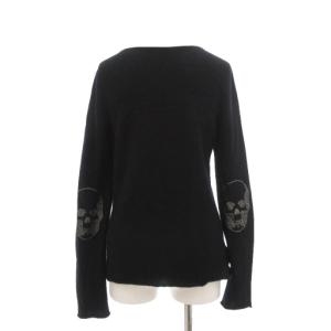 ニット セーター カシミヤ S 黒 ブラック スカル スタッズ /UO GY19