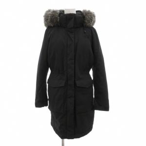 ニューグラントダウンコート ロング フェイクファー ロゴ S 黒 ブラック NJ1DJ81J /JS GY19