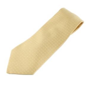 ネクタイ 絹 シルク ワイドタイ Hロゴ 総柄 クリーム色 /XZ OH GY19